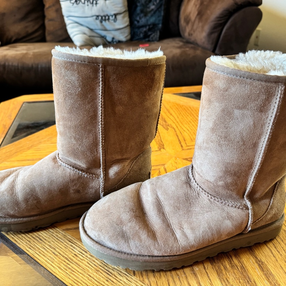 UGG Cream Fur Lined Boots